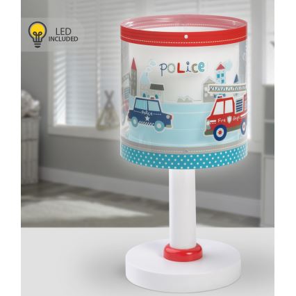 Dalber 60611N - LED Children's Lamp POLICE 1xG4/4W/230V Multicolored