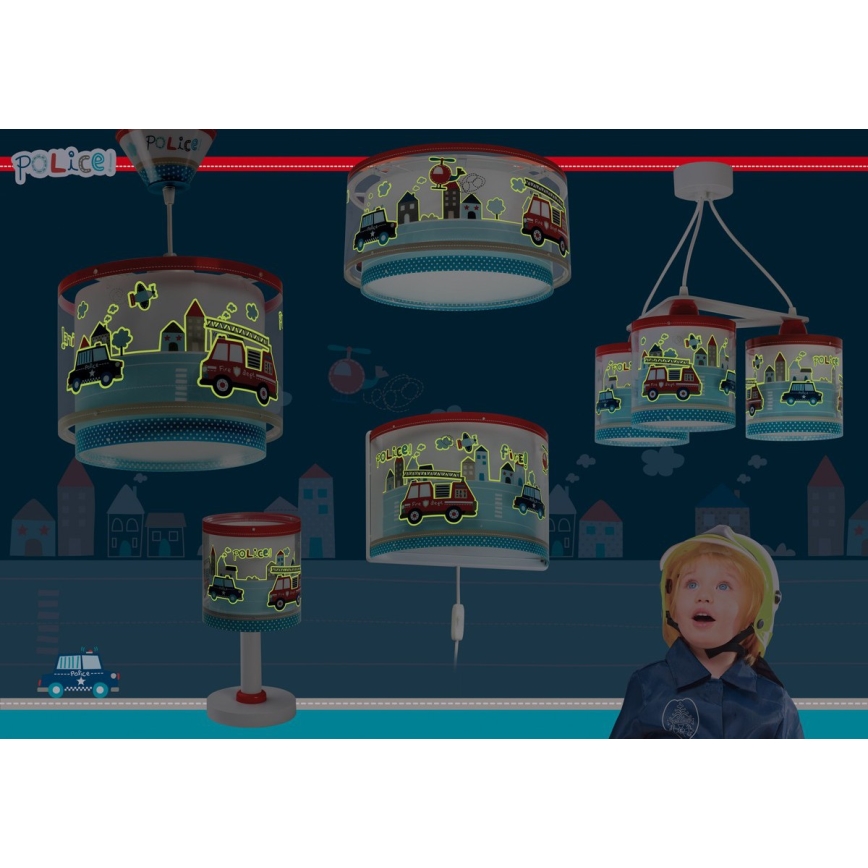 Dalber 60611N - LED Children's Lamp POLICE 1xG4/4W/230V Multicolored