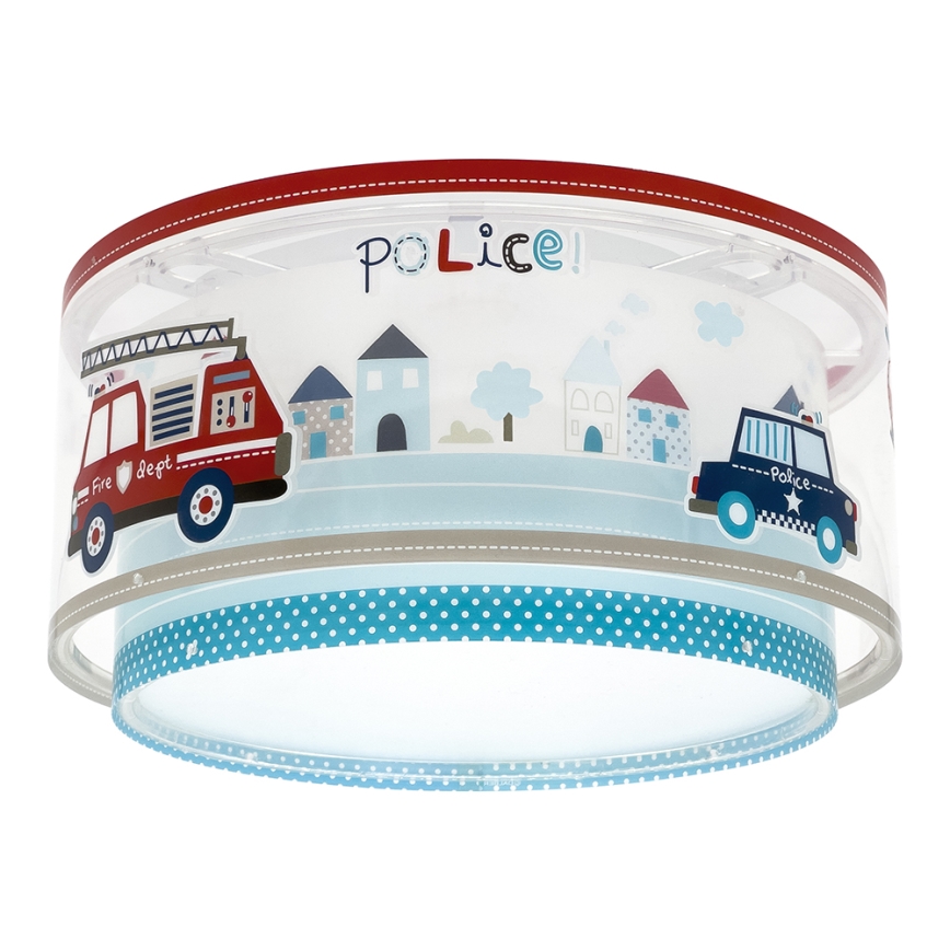 Dalber 60616 - Children's ceiling light POLICE 2xE27/60W/230V
