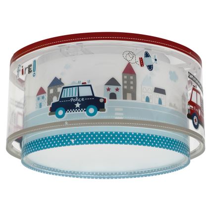 Dalber 60616 - Children's ceiling light POLICE 2xE27/60W/230V