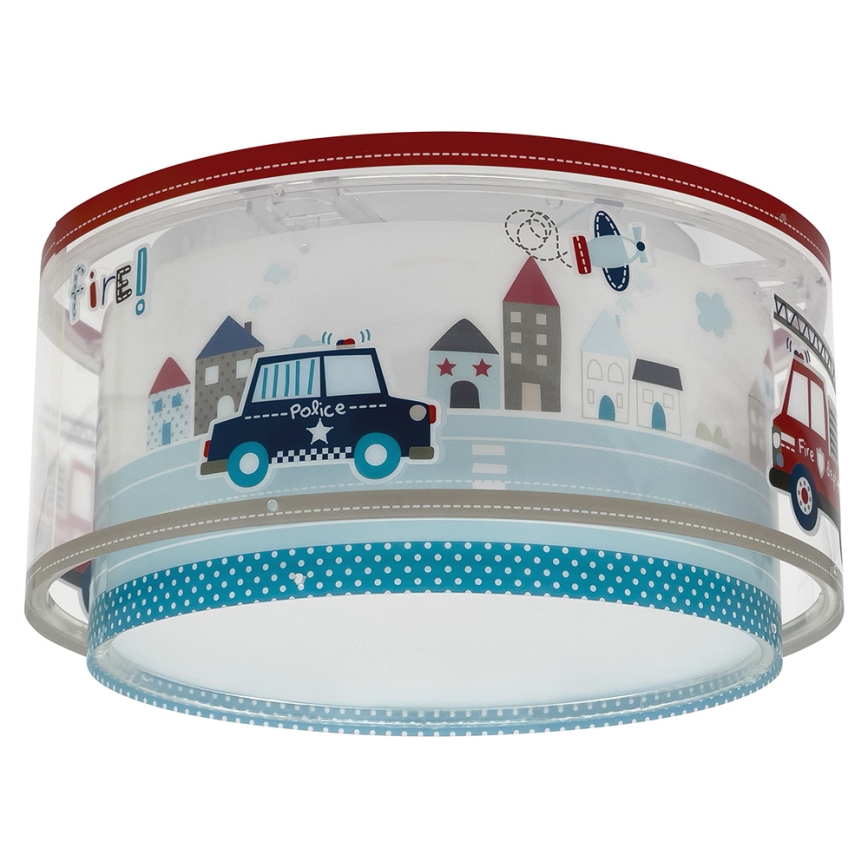Dalber 60616 - Children's ceiling light POLICE 2xE27/60W/230V