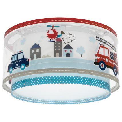 Dalber 60616 - Children's ceiling light POLICE 2xE27/60W/230V