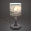 Dalber 60621N - LED Kids' Lamp RHINO&CROCO 1xG4/4W/230V grey