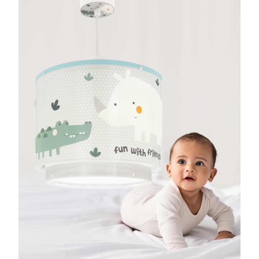 Dalber 60622 - Children's chandelier RHICO AND CROCO 1xE27/15W/230V
