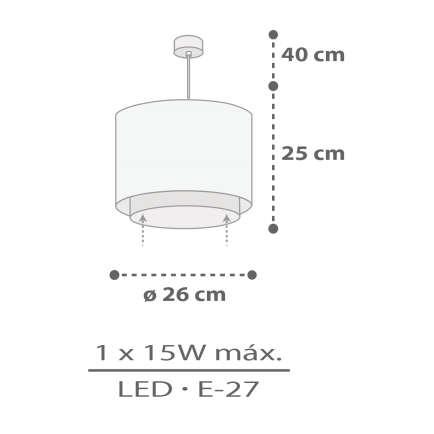 Dalber 60622 - Children's chandelier RHICO AND CROCO 1xE27/15W/230V