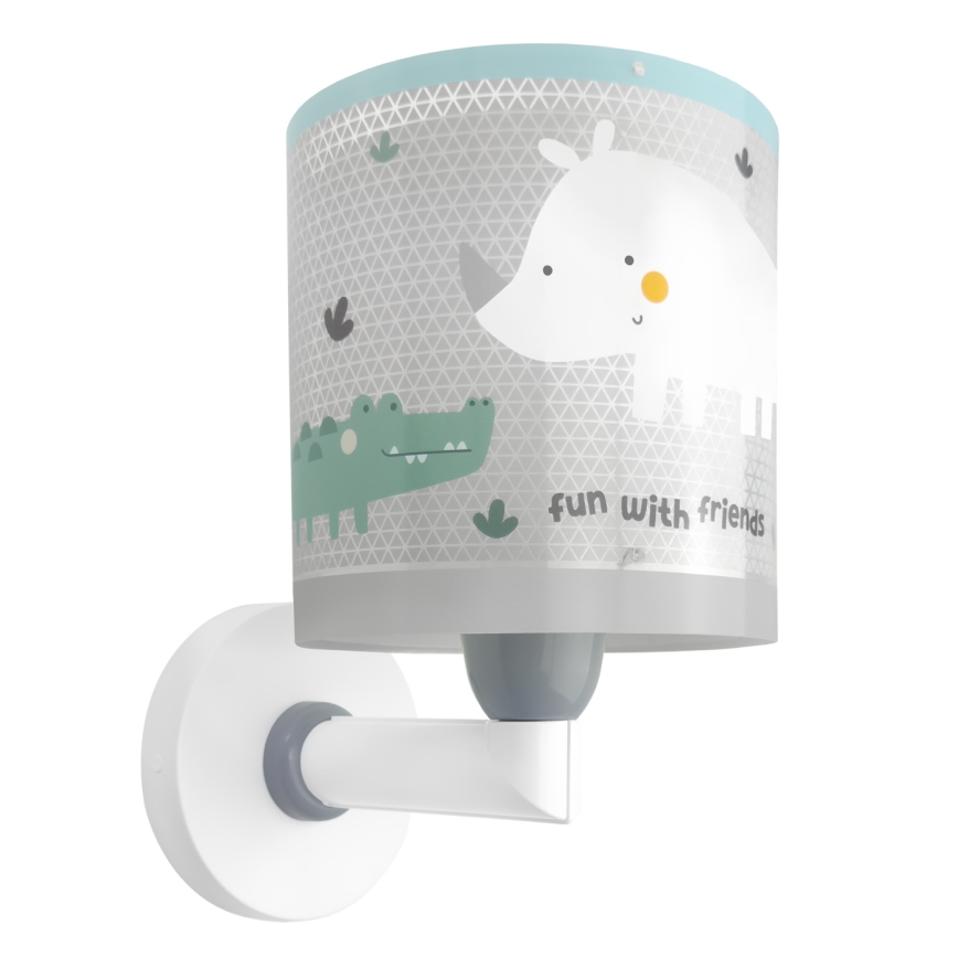 Dalber 60629 - Children's wall light RHICO AND CROCO 1xE27/15W/230V