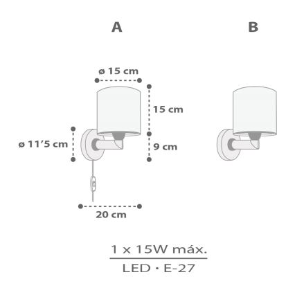 Dalber 60629 - Children's wall light RHICO AND CROCO 1xE27/15W/230V