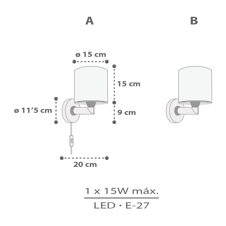 Dalber 60629 - Children's wall light RHICO AND CROCO 1xE27/15W/230V