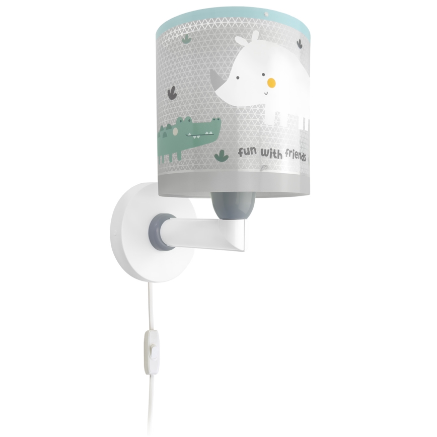 Dalber 60629 - Kids' wall light RHICO AND CROCO 1xE27/15W/230V