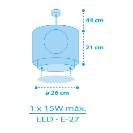 Dalber 60652 - Children's chandelier PIRATE ISLAND 1xE27/15W/230V