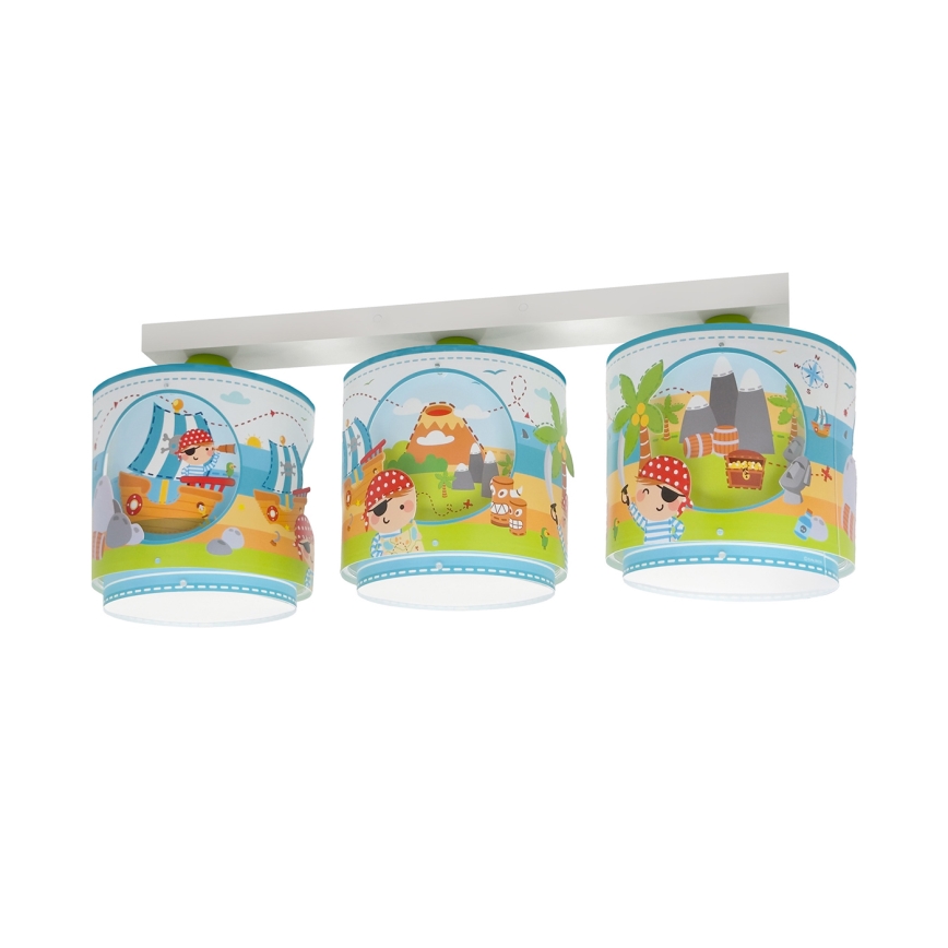Dalber 60653 - Children's ceiling light PIRATE ISLAND 3xE27/15W/230V