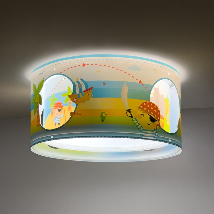 Dalber 60656 - Children's ceiling light PIRATE ISLAND 2xE27/15W/230V