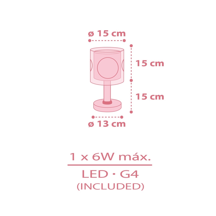 Dalber 60911 - LED Children's Lamp PRINCESS DANCE 1xG4/4W/230V Pink