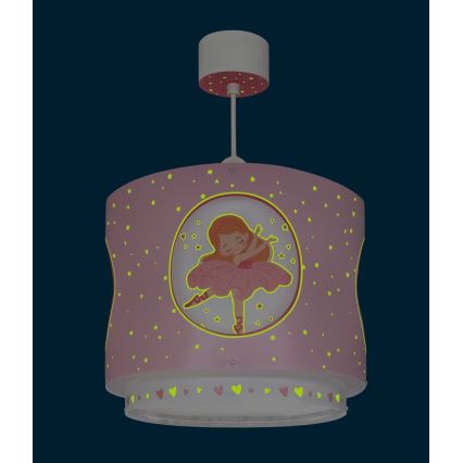 Dalber 60912 - Children's ceiling light PRINCESS DANCE 1xE27/15W/230V pink