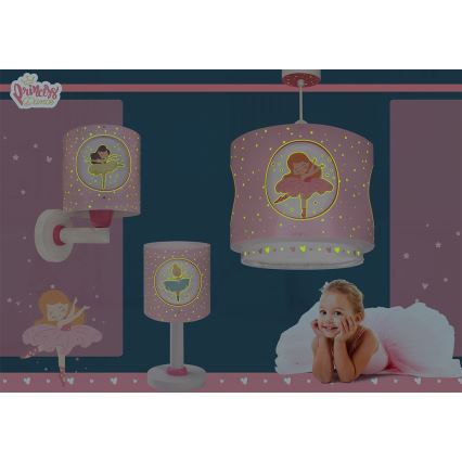 Dalber 60912 - Children's ceiling light PRINCESS DANCE 1xE27/15W/230V pink