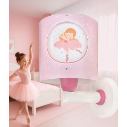 Dalber 60919 - Kids' Wall Light PRINCESS DANCE 1xE27/15W/230V Pink
