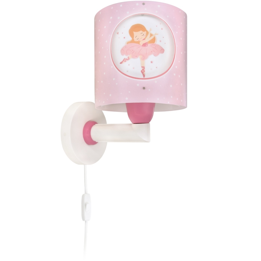 Dalber 60919 - Kids' Wall Light PRINCESS DANCE 1xE27/15W/230V Pink