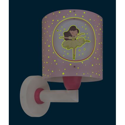Dalber 60919 - Kids' Wall Light PRINCESS DANCE 1xE27/15W/230V Pink
