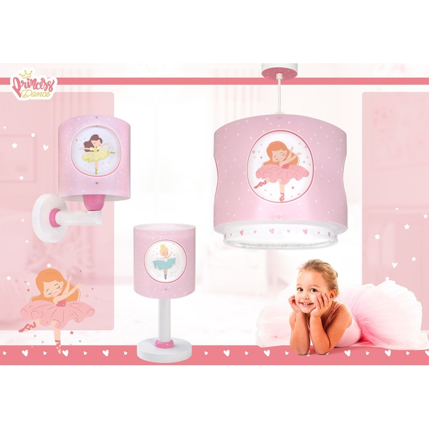 Dalber 60919 - Kids' Wall Light PRINCESS DANCE 1xE27/15W/230V Pink