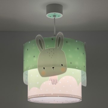 Dalber 61152H - Children's chandelier BUNNY 1xE27/60W/230V green