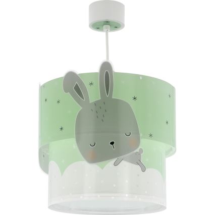 Dalber 61152H - Children's chandelier BUNNY 1xE27/60W/230V green