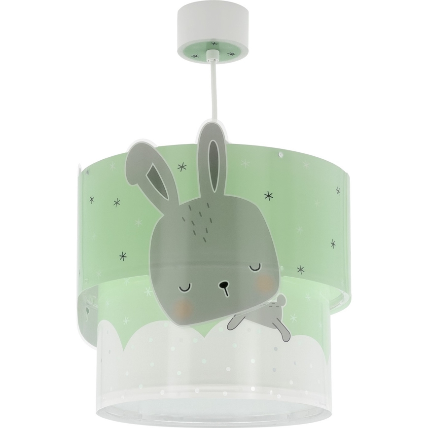 Dalber 61152H - Children's chandelier BUNNY 1xE27/60W/230V green