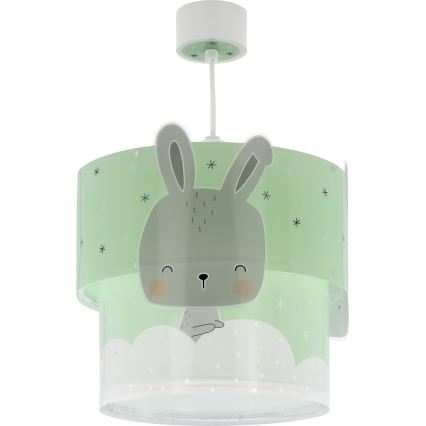 Dalber 61152H - Children's chandelier BUNNY 1xE27/60W/230V green