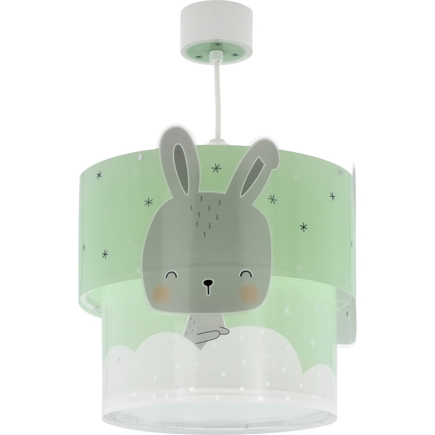 Dalber 61152H - Children's chandelier BUNNY 1xE27/60W/230V green