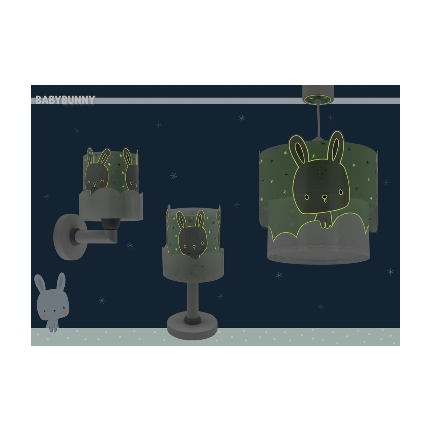 Dalber 61152H - Children's chandelier BUNNY 1xE27/60W/230V green