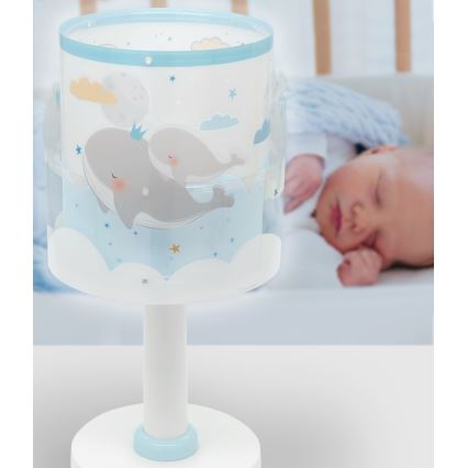 Dalber 61171T - Children's small lamp WHALE DREAMS 1xE14/8W/230V blue