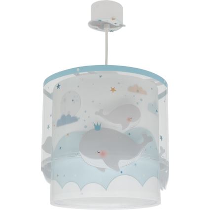 Dalber 61172T - Children's chandelier WHALE DREAMS 1xE27/15W/230V blue