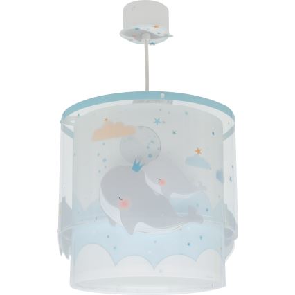 Dalber 61172T - Children's chandelier WHALE DREAMS 1xE27/15W/230V blue