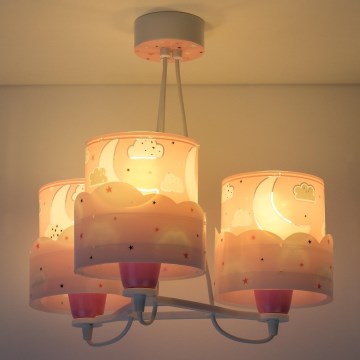 Dalber 61237S - Children's chandelier MOON 3xE27/60W/230V