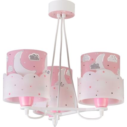 Dalber 61237S - Children's chandelier MOON 3xE27/60W/230V