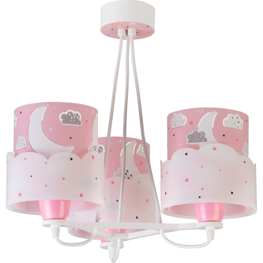 Dalber 61237S - Children's chandelier MOON 3xE27/60W/230V