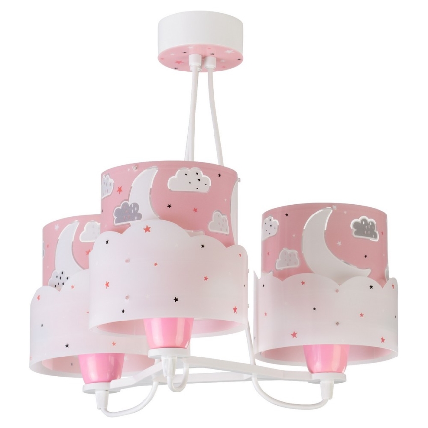 Dalber 61237S - Children's chandelier MOON 3xE27/60W/230V