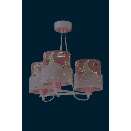 Dalber 61237S - Children's chandelier MOON 3xE27/60W/230V
