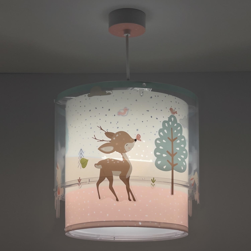 Dalber 61272 - Children's chandelier LOVING DEER 1xE27/60W/230V