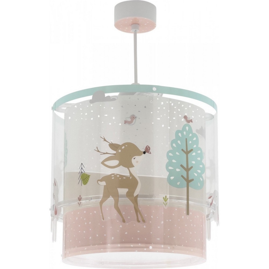 Dalber 61272 - Children's chandelier LOVING DEER 1xE27/60W/230V