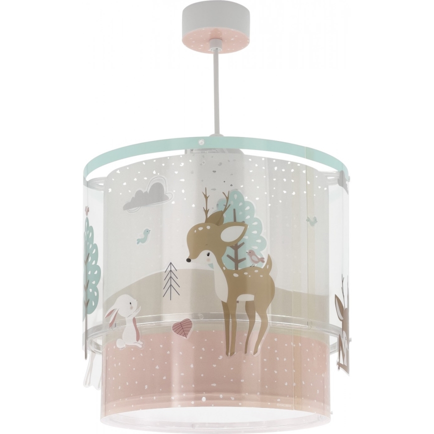 Dalber 61272 - Children's chandelier LOVING DEER 1xE27/60W/230V