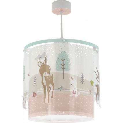 Dalber 61272 - Children's chandelier LOVING DEER 1xE27/60W/230V