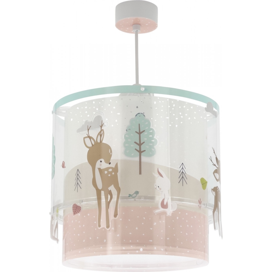 Dalber 61272 - Children's chandelier LOVING DEER 1xE27/60W/230V