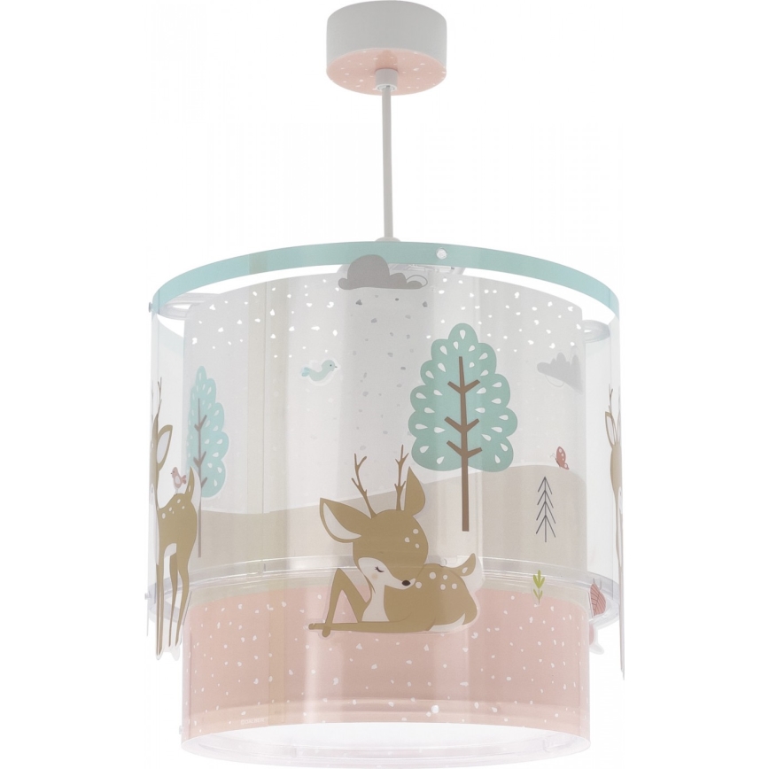 Dalber 61272 - Children's chandelier LOVING DEER 1xE27/60W/230V