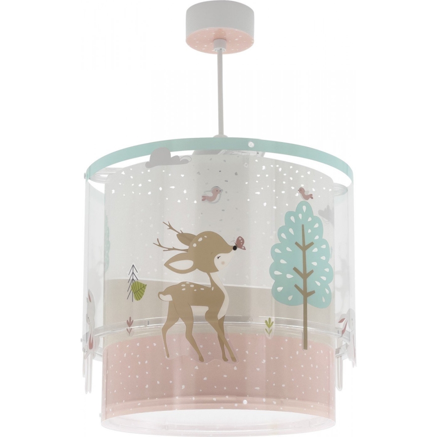 Dalber 61272 - Children's chandelier LOVING DEER 1xE27/60W/230V