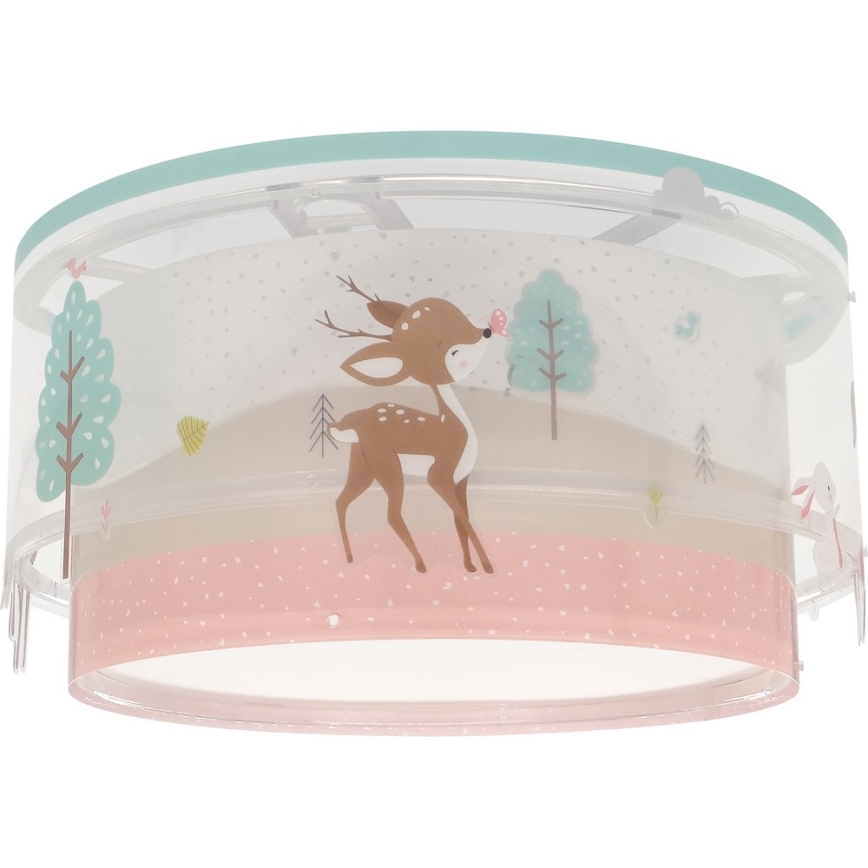 Dalber 61276 - Children's ceiling light LOVING DEER 2xE27/15W/230V