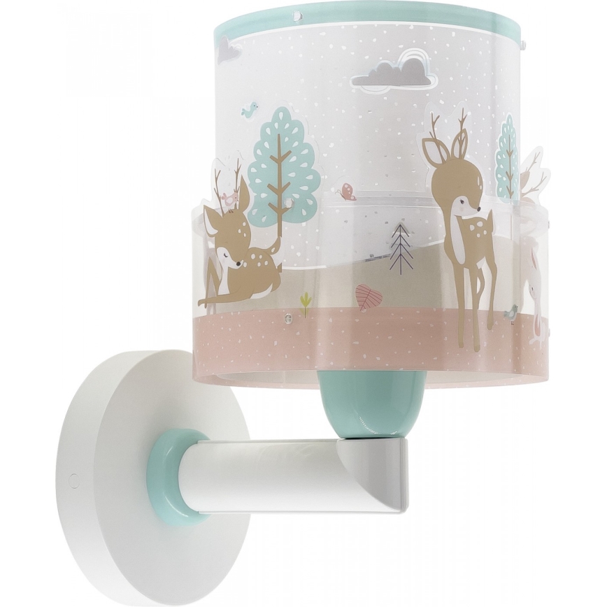 Dalber 61279 - Children's wall light LOVING DEER 1xE27/60W/230V