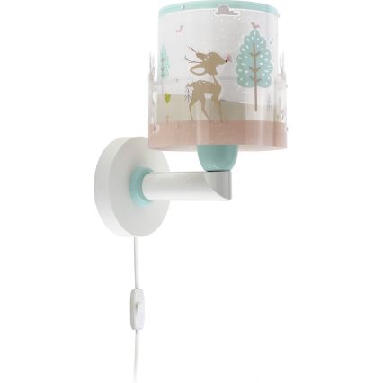 Dalber 61279 - Children's wall light LOVING DEER 1xE27/60W/230V
