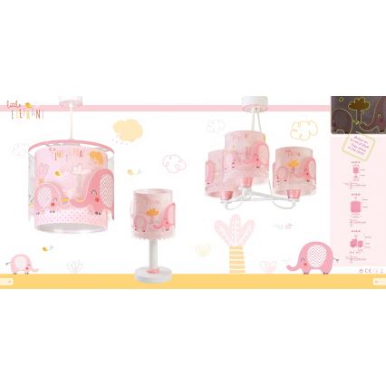 Dalber 61332S - Children's chandelier LITTLE ELEPHANT 1xE27/60W/230V