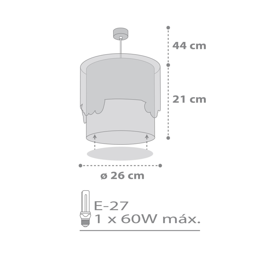 Dalber 61682 - Children's chandelier BABY TRAVEL 1xE27/60W/230V
