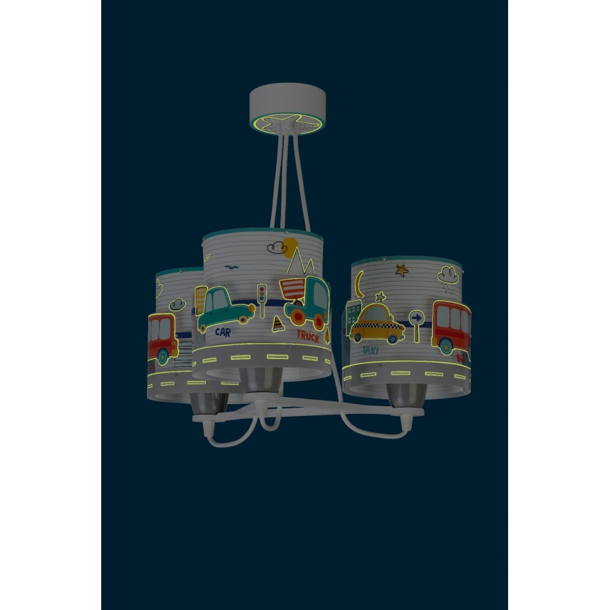 Dalber 61687 - Children's chandelier BABY TRAVEL 3xE27/60W/230V